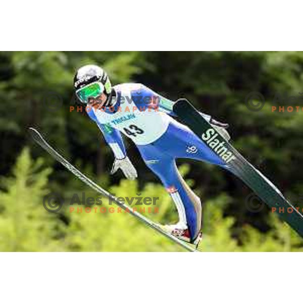 Anze Lanisek at FIS Continental Cup Ski jumping in Kranj, Slovenia on July 8, 2018