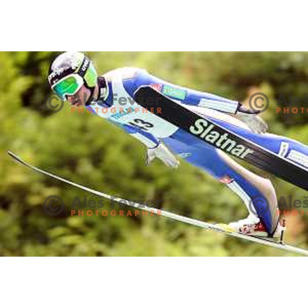 Anze Lanisek at FIS Continental Cup Ski jumping in Kranj, Slovenia on July 8, 2018