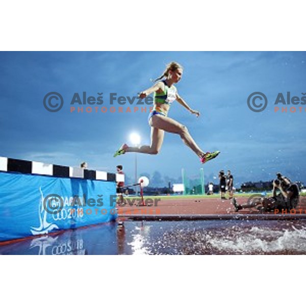 Marusa Mismas (SLO) competes in 3000 meters steeple at Tarragona 2018 Mediteranean Games, Spain on June 28, 2018