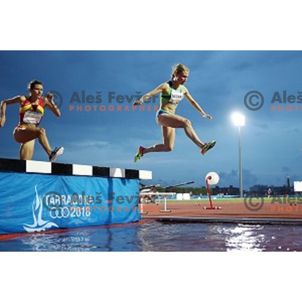 Marusa Mismas (SLO) competes in 3000 meters steeple at Tarragona 2018 Mediteranean Games, Spain on June 28, 2018