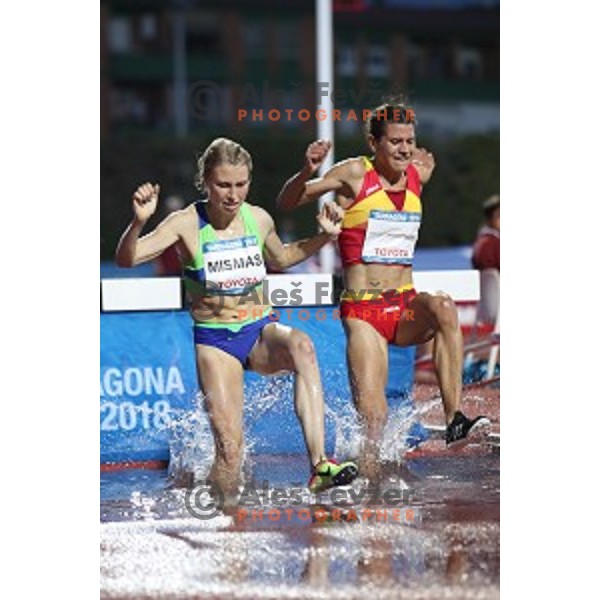 Marusa Mismas (SLO) competes in 3000 meters steeple at Tarragona 2018 Mediteranean Games, Spain on June 28, 2018