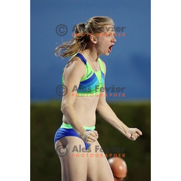 Tina Sutej (SLO) competes in pole vault at Tarragona 2018 Mediteranean Games, Spain on June 28, 2018