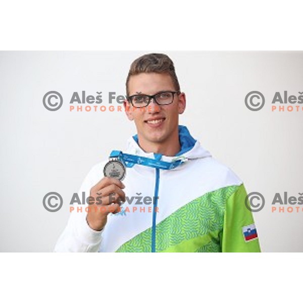 Kristjan Ceh (SLO) winner of silver medal in discus throw at Tarragona 2018 Mediteranean Games, Spain on June 28, 2018
