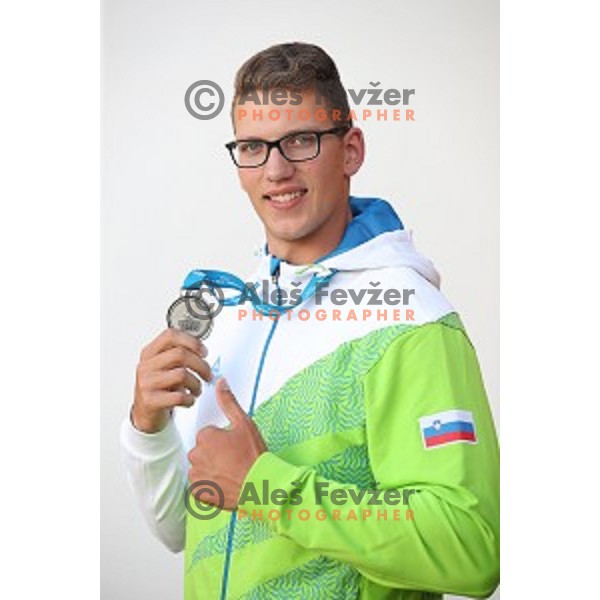 Kristjan Ceh (SLO) winner of silver medal in discus throw at Tarragona 2018 Mediteranean Games, Spain on June 28, 2018