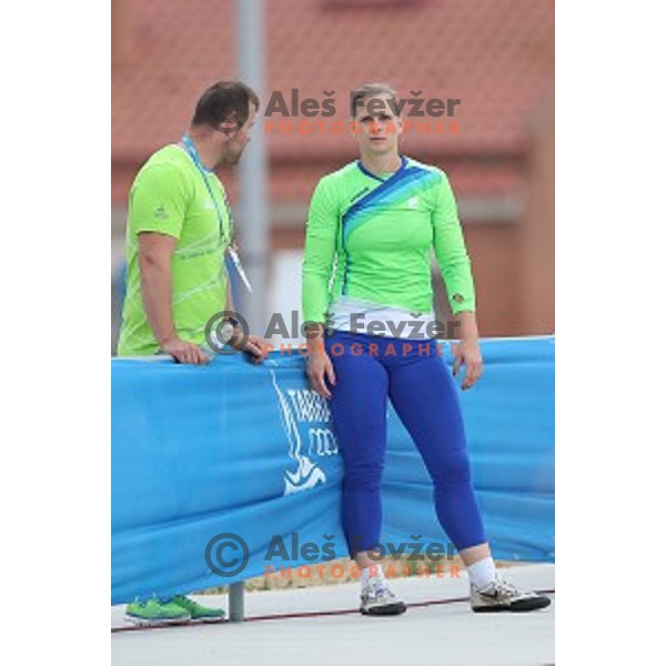 Veronika Domjan (SLO) competes in discus throw at Tarragona 2018 Mediteranean Games, Spain on June 28, 2018