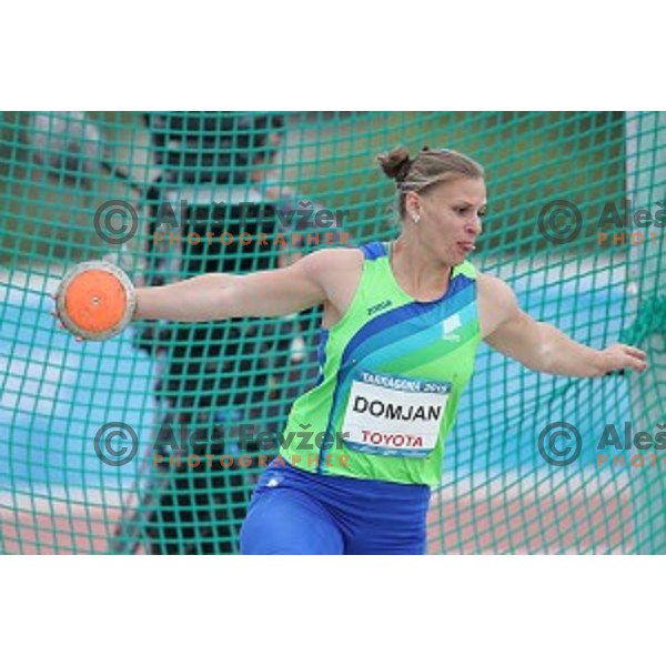 Veronika Domjan (SLO) competes in discus throw at Tarragona 2018 Mediteranean Games, Spain on June 28, 2018