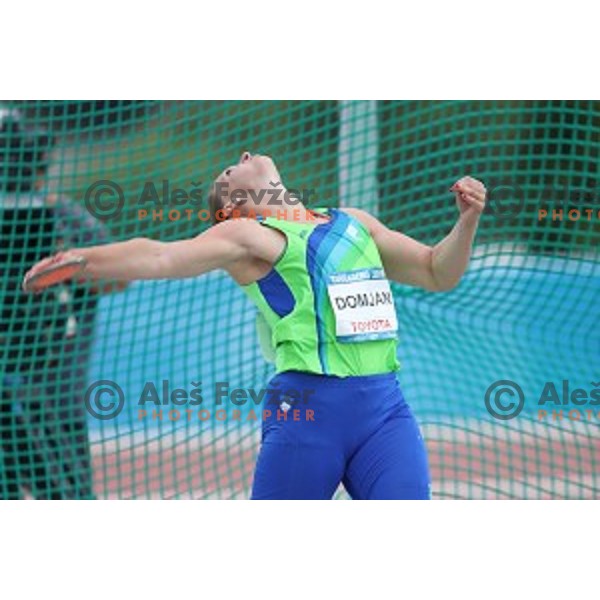 Veronika Domjan (SLO) competes in discus throw at Tarragona 2018 Mediteranean Games, Spain on June 28, 2018