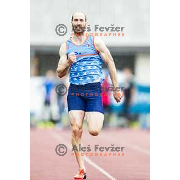 Jan Zumer competes at national athletics championship in Celje, July 14, 2018