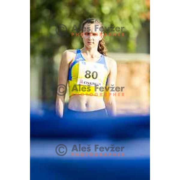 Marusa Cernjul competing at high jump national athletics championship in Celje, July 14, 2018