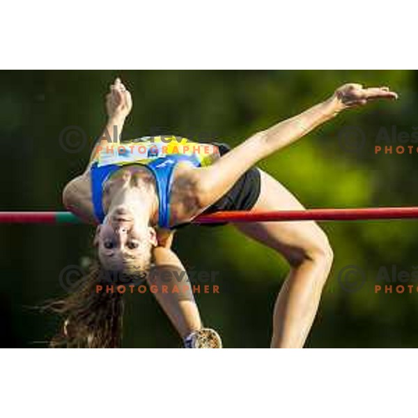 Marusa Cernjul competing at high jump national athletics championship in Celje, July 14, 2018
