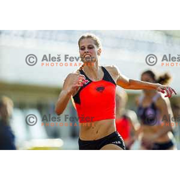 Anita Horvat competes at 400m at national athletics championship in Celje, July 14, 2018