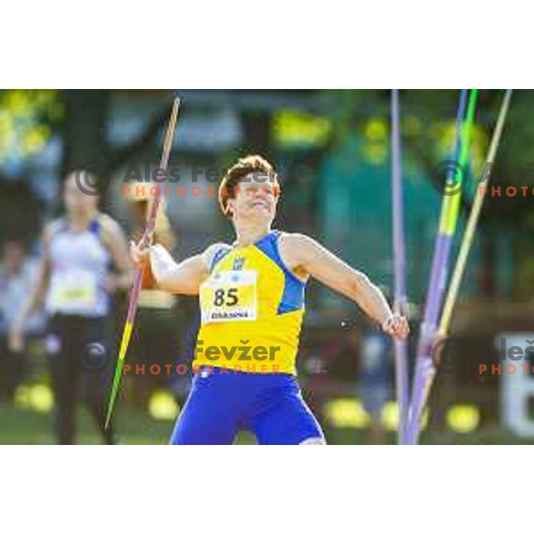 Martina Ratej competing at javelin throw at national athletics championship in Celje, July 14, 2018