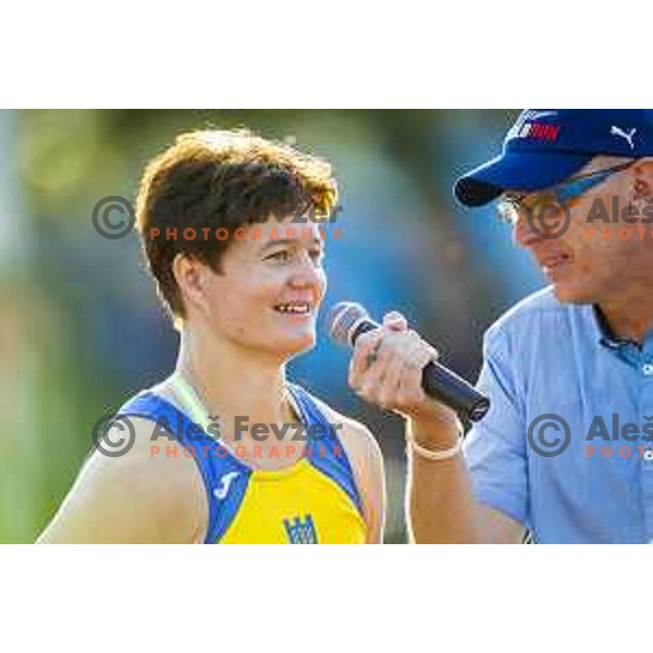 Martina Ratej competing at javelin throw at national athletics championship in Celje, July 14, 2018