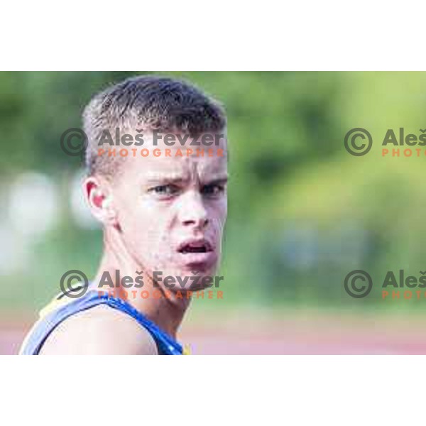 Jan Kokalj competing at 1500m at national athletics championship in Celje, July 14, 2018