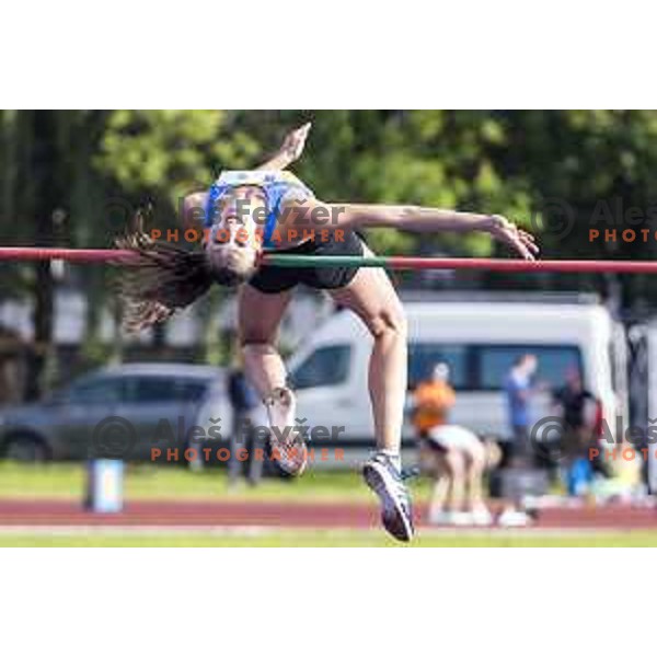 Marusa Cernjul competing at high jump national athletics championship in Celje, July 14, 2018
