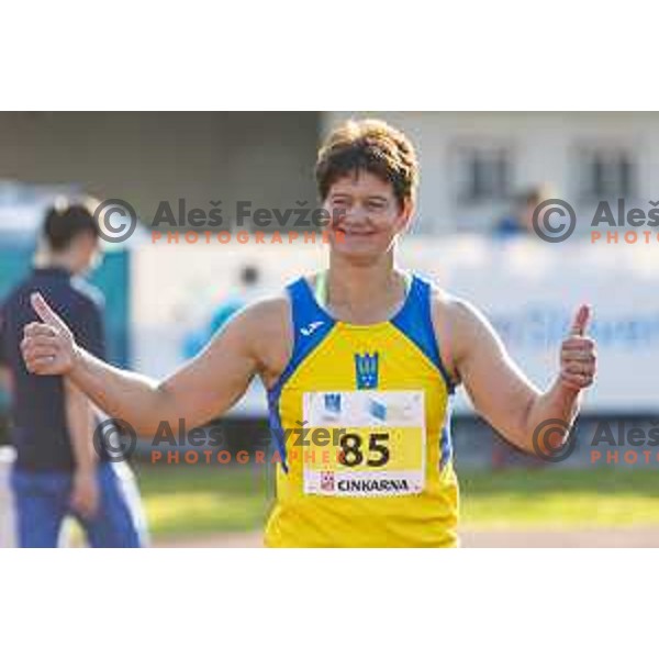 Martina Ratej competing at javelin throw at national athletics championship in Celje, July 14, 2018