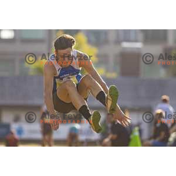 competing at national athletics championship in Celje, July 14, 2018