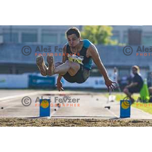 competing at national athletics championship in Celje, July 14, 2018