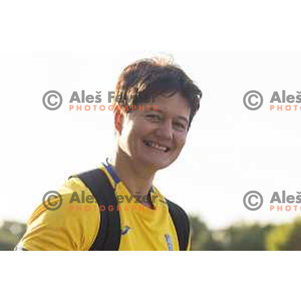Martina Ratej competing at javelin throw at national athletics championship in Celje, July 14, 2018