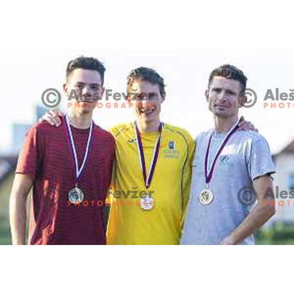 competing at national athletics championship in Celje, July 14, 2018