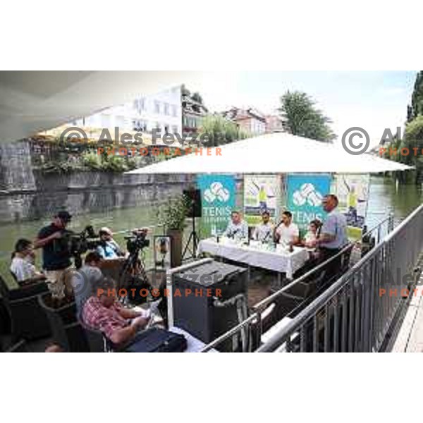 at press conference in Ljubljana before Zavarovalnica Sava Slovenia Open 2018 ATP Challenger Tour in Portoroz, Slovenia on July 17, 2018