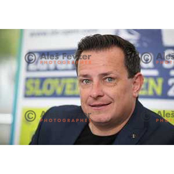 Rado Mulej at press conference in Ljubljana before Zavarovalnica Sava Slovenia Open 2018 ATP Challenger Tour in Portoroz, Slovenia on July 17, 2018