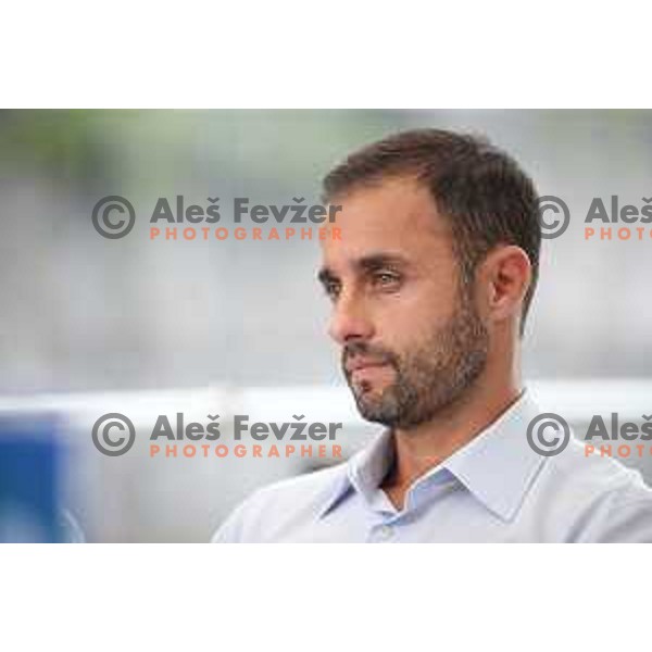 Aljaz Kos at press conference in Ljubljana before Zavarovalnica Sava Slovenia Open 2018 ATP Challenger Tour in Portoroz, Slovenia on July 17, 2018