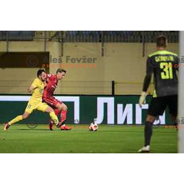 Tonci Mujan of Domzale in action during UEFA Europa League 2018-2019 second round qualifying football match between Domzale and Ufa in Domzale Sports Park, Slovenia on August 2, 2018