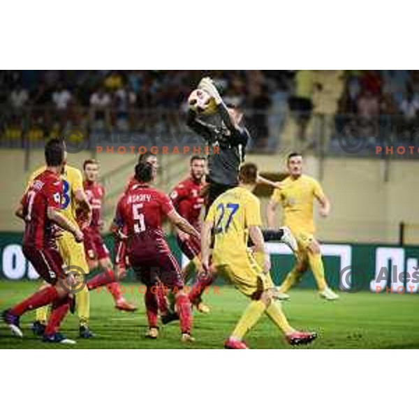 of Domzale in action during UEFA Europa League 2018-2019 second round qualifying football match between Domzale and Ufa in Domzale Sports Park, Slovenia on August 2, 2018