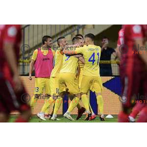 of Domzale in action during UEFA Europa League 2018-2019 second round qualifying football match between Domzale and Ufa in Domzale Sports Park, Slovenia on August 2, 2018