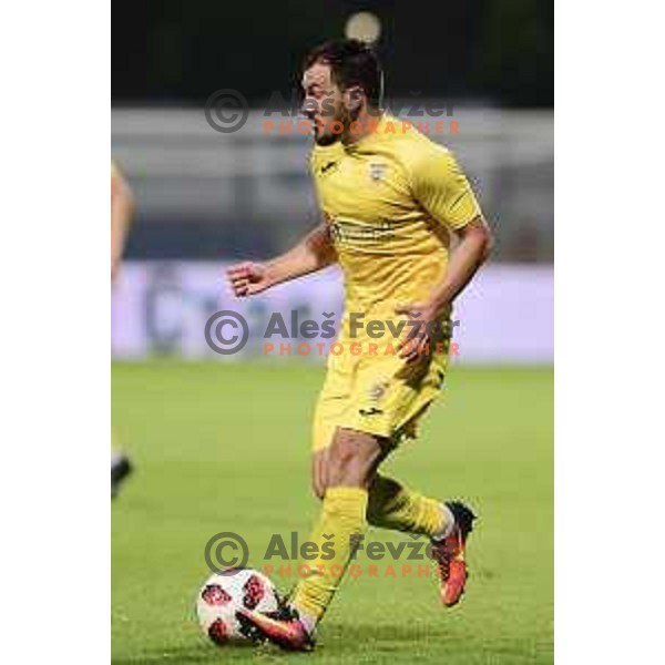 Tonci Mujan of Domzale in action during UEFA Europa League 2018-2019 second round qualifying football match between Domzale and Ufa in Domzale Sports Park, Slovenia on August 2, 2018