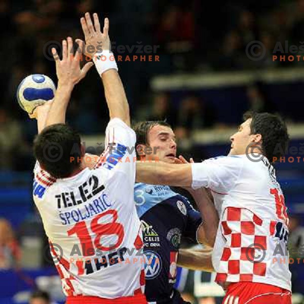 Norway, Stavanger, 20/01/2008. Uros ZORMAN (23) during the third European Handball Championship preliminary match against Croatia.