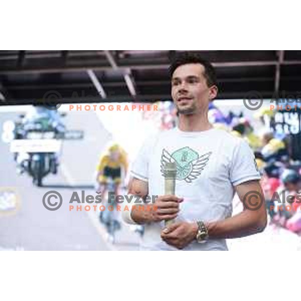 Reception for Primoz Roglic (Team Lotto Jumbo) after fourth place overall at Tour de France 2018 in Ljubljana, Slovenia on August 6, 2108