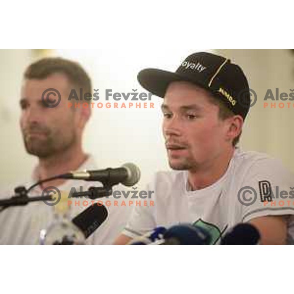 Reception for Primoz Roglic (Team Lotto Jumbo) after fourth place overall at Tour de France 2018 in Ljubljana, Slovenia on August 6, 2108