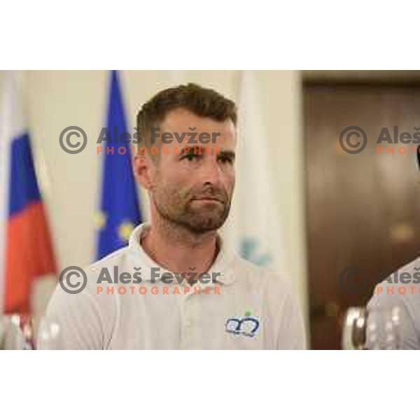 Andrej Hauptman at Reception for Primoz Roglic (Team Lotto Jumbo) after fourth place overall at Tour de France 2018 in Ljubljana, Slovenia on August 6, 2108