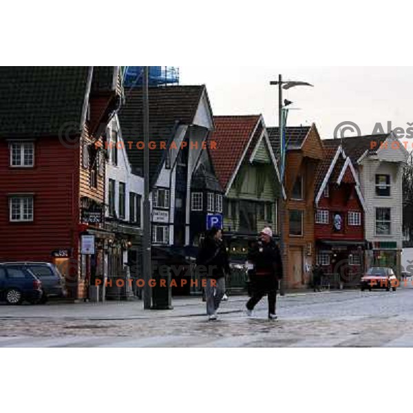 Norway, Stavanger, 20/01/2008. The city of Stavanger on the rainy sunday on the west coast of Norway.