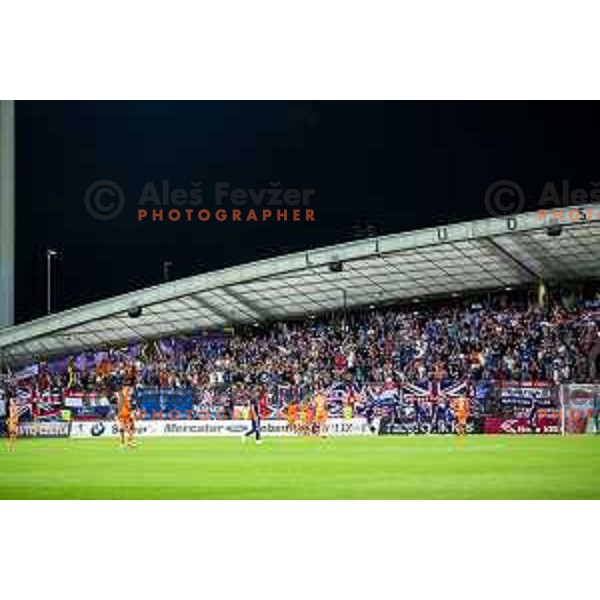 Fans of Rangers during 3rd qualifying round of UEFA Europe League 2018/19 soccer match between Maribor and Rangers FC, played in Ljudski vrt, Maribor, Slovenia on August 16, 2018