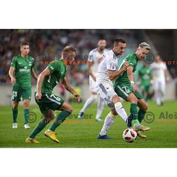 Jasmin Mesanovic of Maribor in action during Prva liga Telekom Slovenije 2018- 2019 football match between Olimpija and Maribor in SRC Stozice, Ljubljana on August 19, 2018