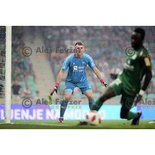 Jasmin Handanovic in action during Prva liga Telekom Slovenije 2018- 2019 football match between Olimpija and Maribor in SRC Stozice, Ljubljana on August 19, 2018