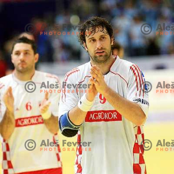Norway, Stavanger, 20/01/2008. Igor VORI (9) after winning the third European Handball Championship preliminary match against Slovenia.