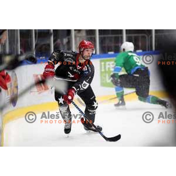 action during Summer League ice-hockey match between Acroni Jesenice and SZ Olimpija in Bled Ice Hall, Slovenia on August 25, 2018