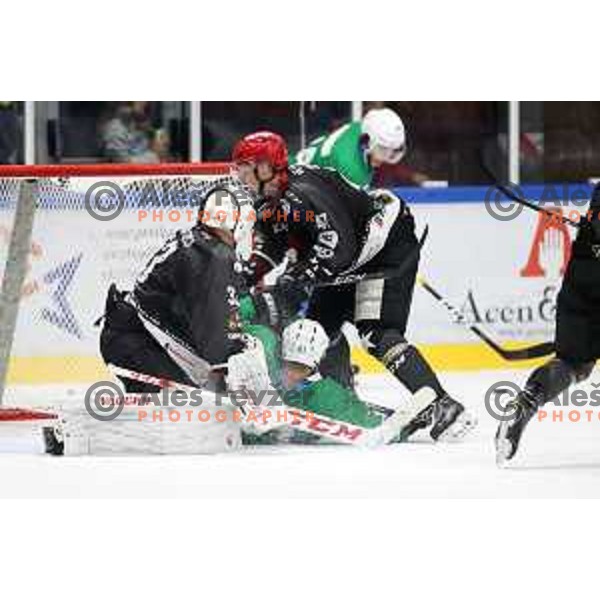 action during Summer League ice-hockey match between Acroni Jesenice and SZ Olimpija in Bled Ice Hall, Slovenia on August 25, 2018