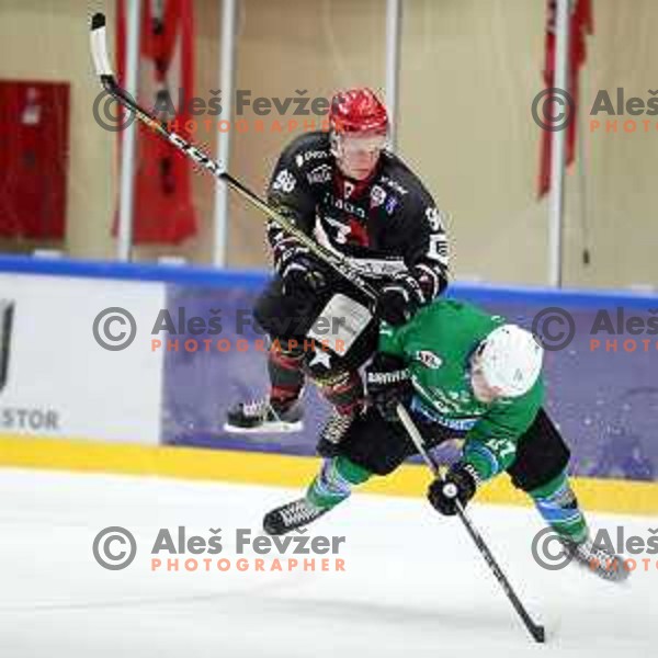 action during Summer League ice-hockey match between Acroni Jesenice and SZ Olimpija in Bled Ice Hall, Slovenia on August 25, 2018