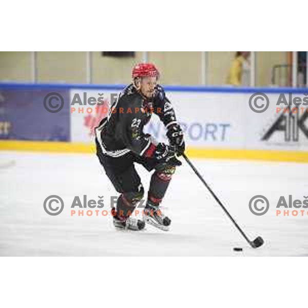action during Summer League ice-hockey match between Acroni Jesenice and SZ Olimpija in Bled Ice Hall, Slovenia on August 25, 2018