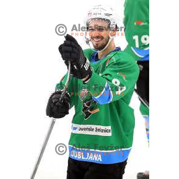 action during Summer League ice-hockey match between Acroni Jesenice and SZ Olimpija in Bled Ice Hall, Slovenia on August 25, 2018
