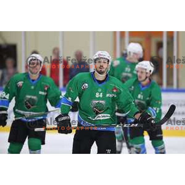 action during Summer League ice-hockey match between Acroni Jesenice and SZ Olimpija in Bled Ice Hall, Slovenia on August 25, 2018