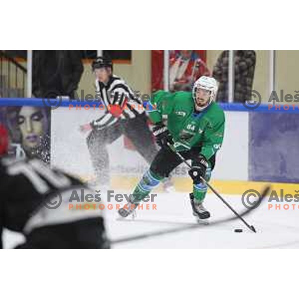 action during Summer League ice-hockey match between Acroni Jesenice and SZ Olimpija in Bled Ice Hall, Slovenia on August 25, 2018