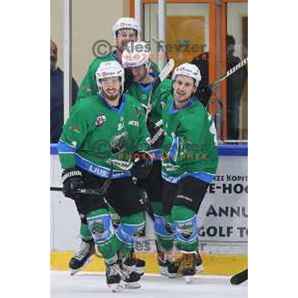 action during Summer League ice-hockey match between Acroni Jesenice and SZ Olimpija in Bled Ice Hall, Slovenia on August 25, 2018