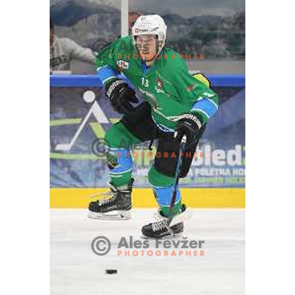 action during Summer League ice-hockey match between Acroni Jesenice and SZ Olimpija in Bled Ice Hall, Slovenia on August 25, 2018