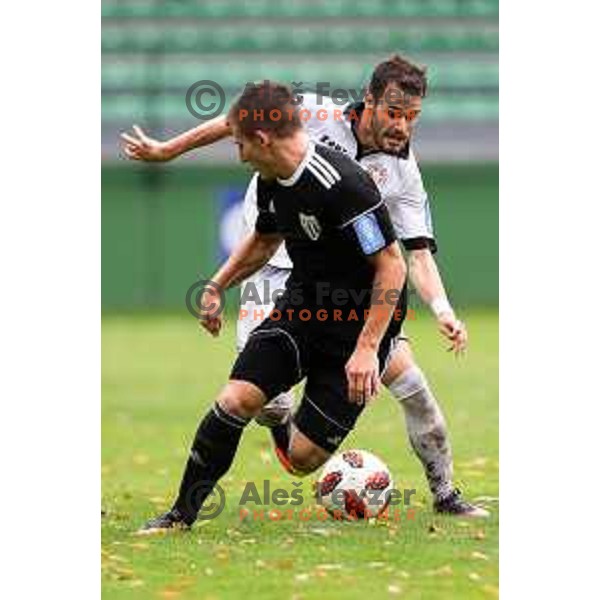 Francesco Tahiraj of Aluminij in action during soccer match between Mura and Aluminij, Round 6 of PLTS 2018/19, played in Fazanerija, Murska Sobota, Slovenia on August 26, 2018